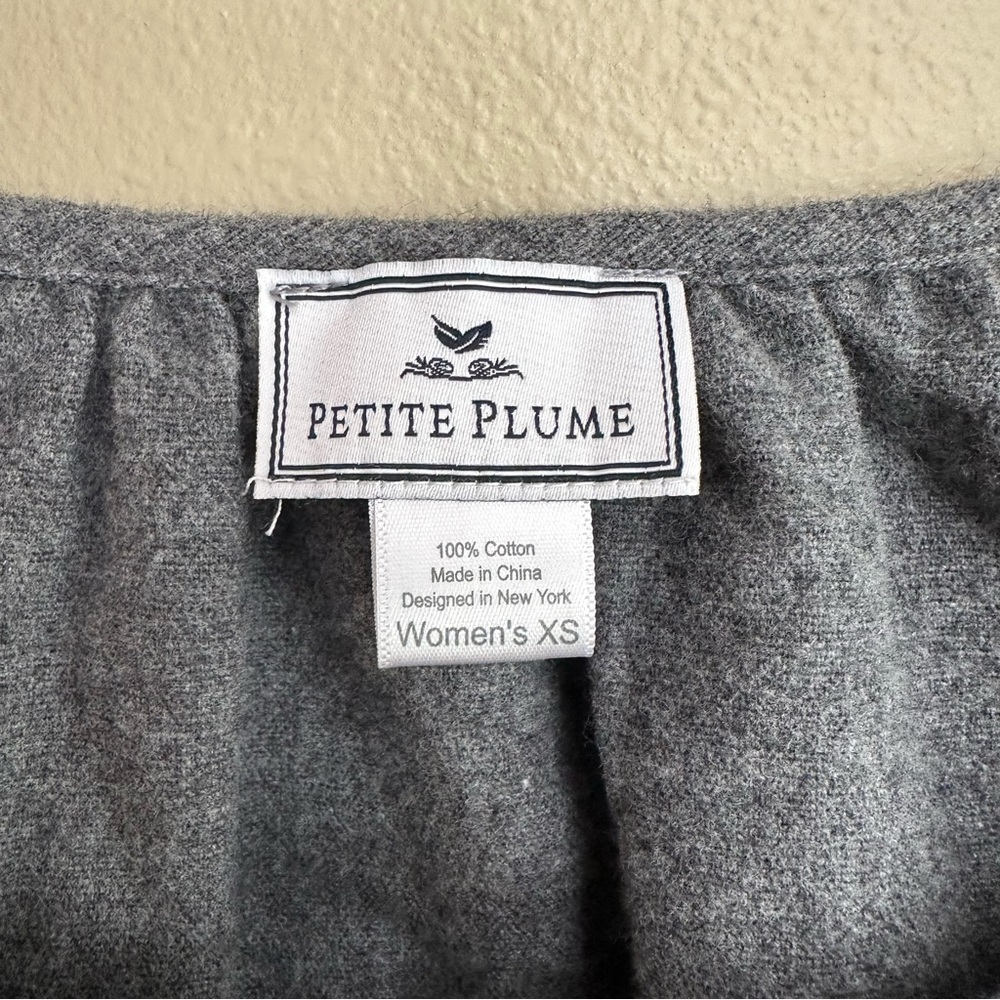 Women's Petite Plume 100% Brushed Twill Cotton Delphine Nightgown - Picture 5 of 9
